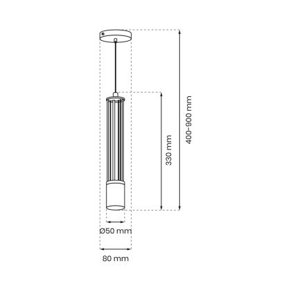 Chandelier on a string ESTILO 1xGU10/40W/230V black