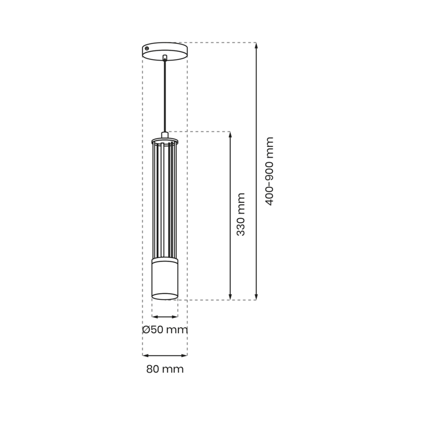 Chandelier on a string ESTILO 1xGU10/40W/230V black