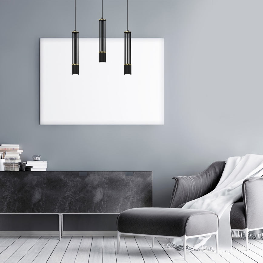 Chandelier on a string ESTILO 3xGU10/40W/230V black