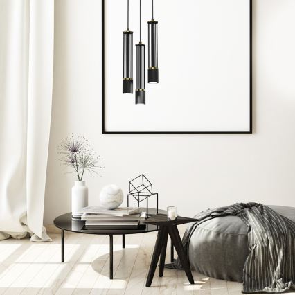 Chandelier on a string ESTILO 3xGU10/40W/230V black