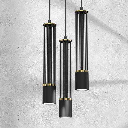 Chandelier on a string ESTILO 3xGU10/40W/230V black