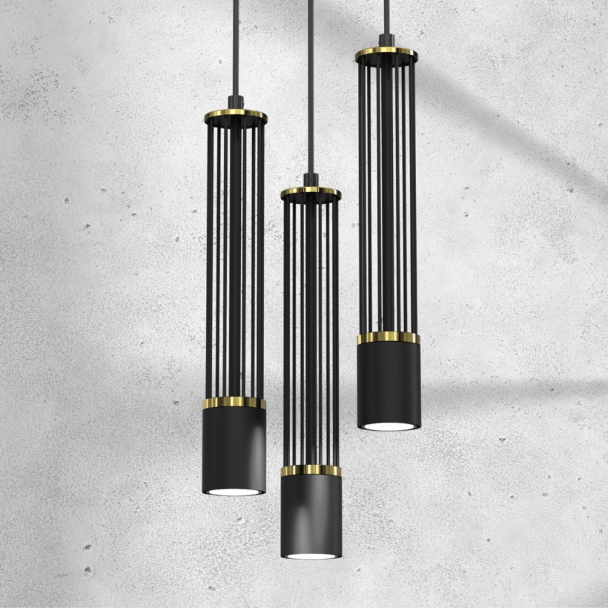 Chandelier on a string ESTILO 3xGU10/40W/230V black