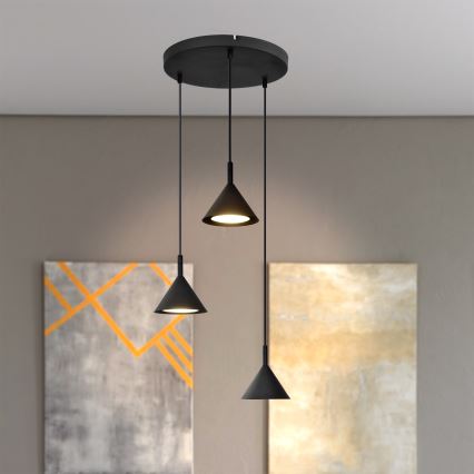 Chandelier on a string ETNA 3xGX53/10W/230V black