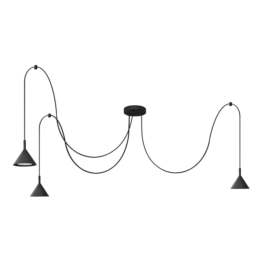 Chandelier on a string ETNA 3xGX53/10W/230V spider black
