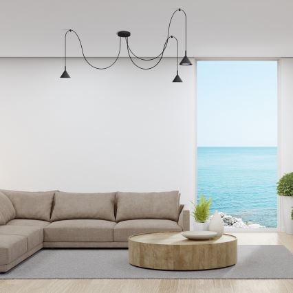 Chandelier on a string ETNA 3xGX53/10W/230V spider black