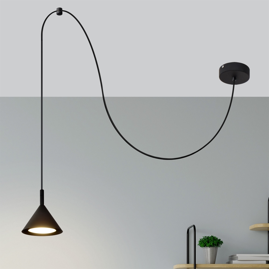 Chandelier on a string ETNA LONG 1xGX53/15W/230V black