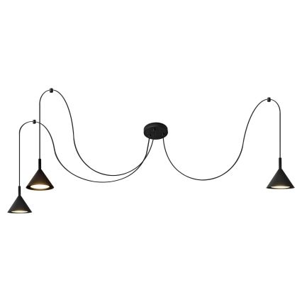 Chandelier on a string ETNA LONG 3xGX53/10W/230V spider black