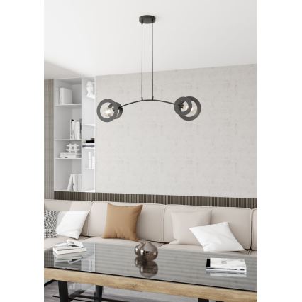 Chandelier on a string EUFORIA 2xE27/15W/230V black