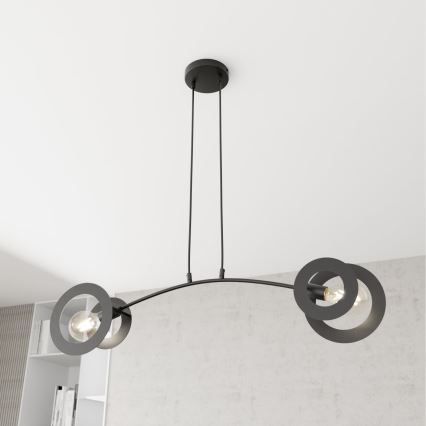 Chandelier on a string EUFORIA 2xE27/15W/230V black