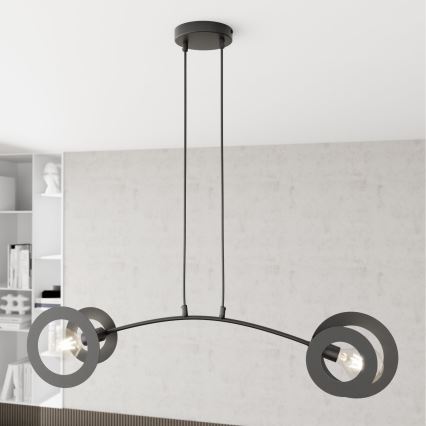 Chandelier on a string EUFORIA 2xE27/15W/230V black