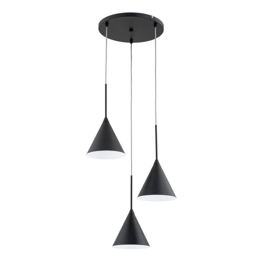 Chandelier on a string FABO 3xE14/10W/230V black