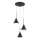 Chandelier on a string FABO 3xE14/10W/230V black
