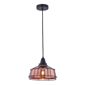 Chandelier on a string FACTORY 1xE27/11W/230V rose gold/black