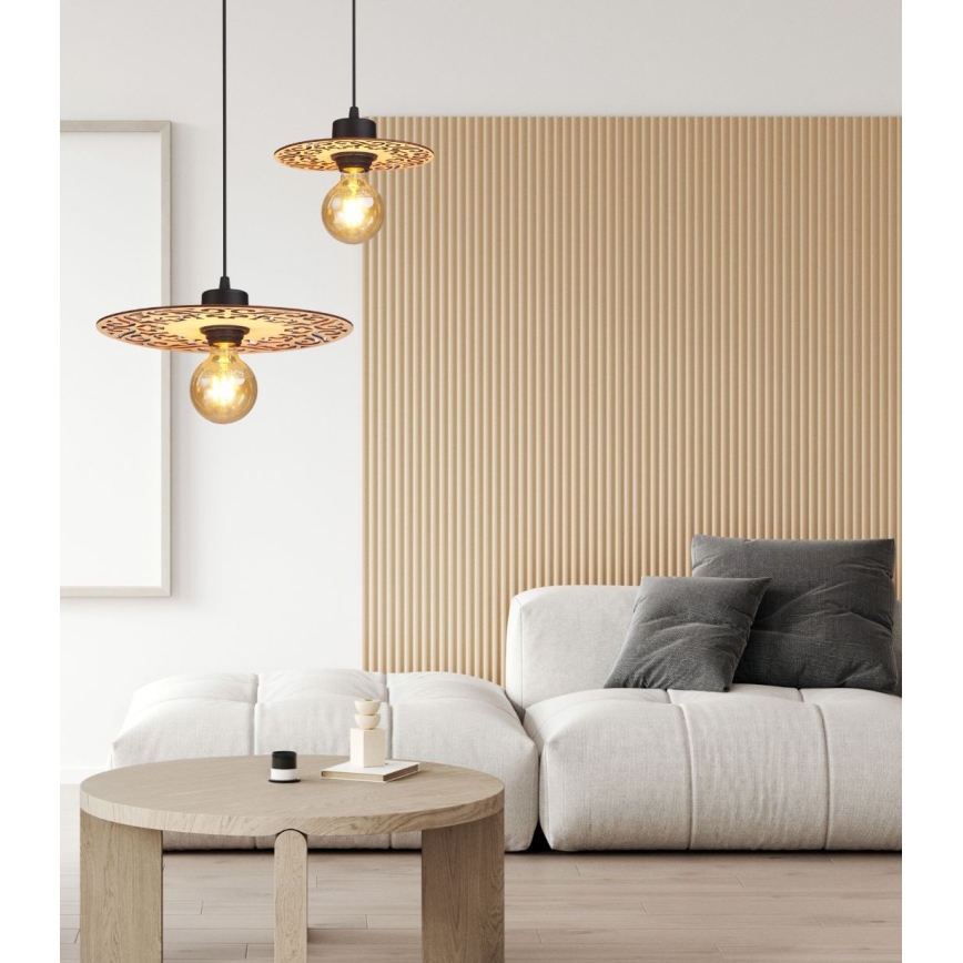 Chandelier on a string FALCO 1xE27/60W/230V d. 20 cm beige
