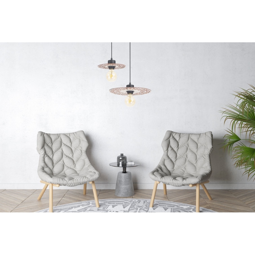 Chandelier on a string FALCO 1xE27/60W/230V d. 20 cm beige