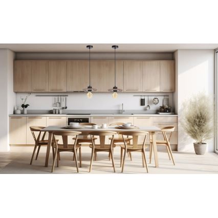 Chandelier on a string FALCO 1xE27/60W/230V d. 20 cm beige