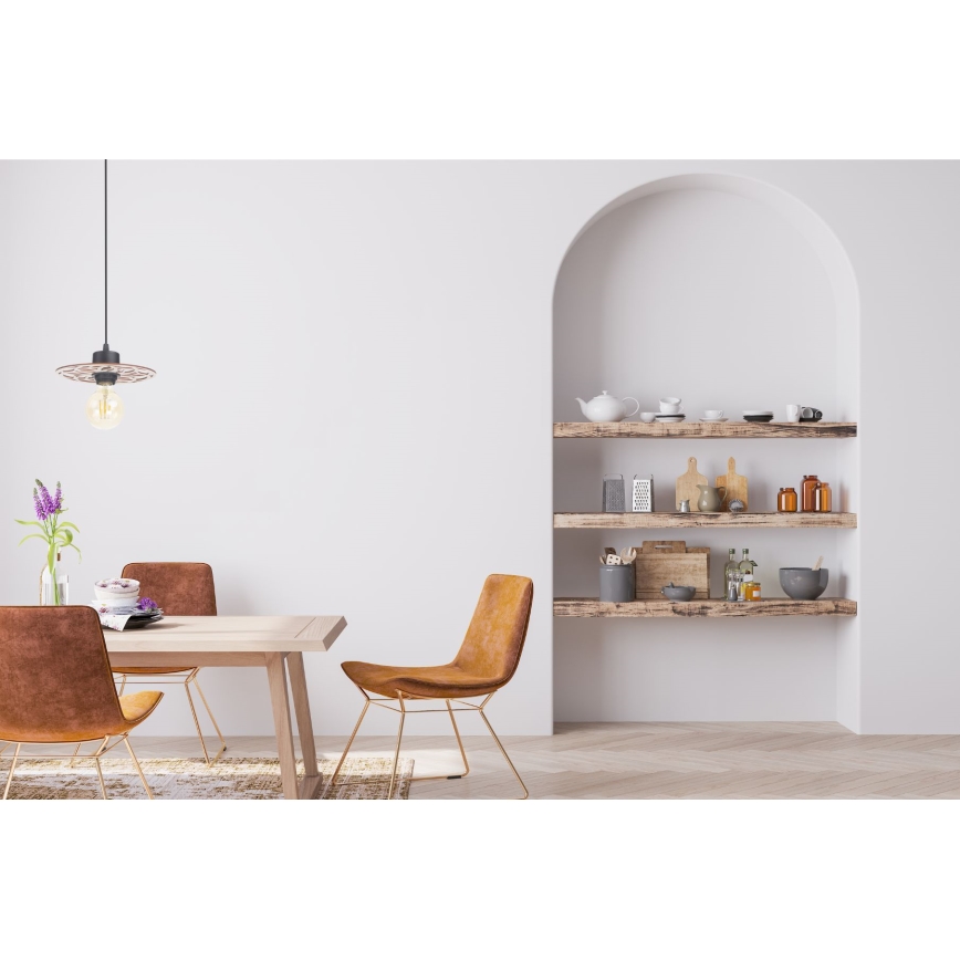 Chandelier on a string FALCO 1xE27/60W/230V d. 20 cm beige