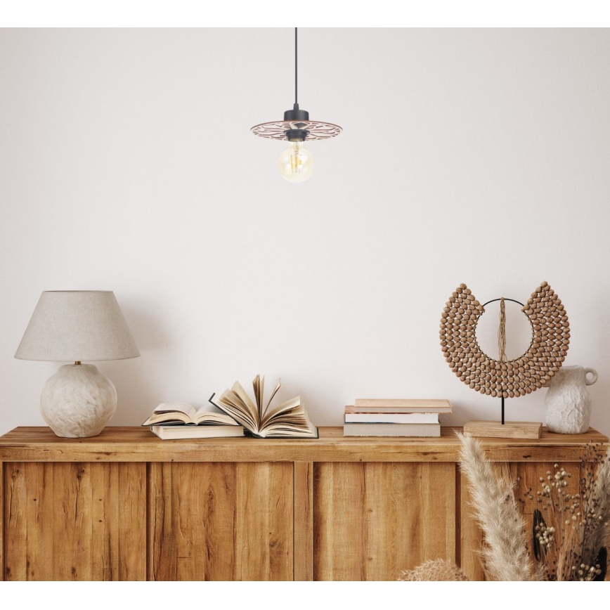 Chandelier on a string FALCO 1xE27/60W/230V d. 20 cm beige