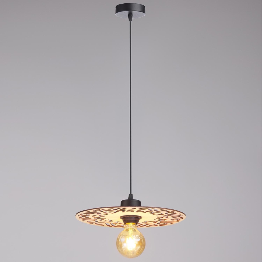 Chandelier on a string FALCO 1xE27/60W/230V d. 30 cm beige