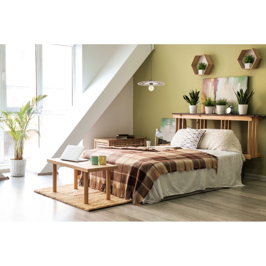 Chandelier on a string FALCO 1xE27/60W/230V d. 30 cm beige