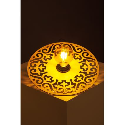 Chandelier on a string FALCO 1xE27/60W/230V d. 30 cm beige