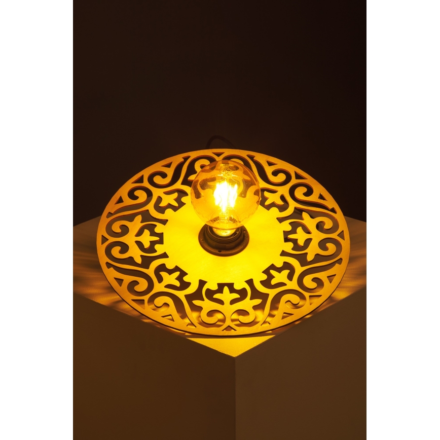 Chandelier on a string FALCO 1xE27/60W/230V d. 30 cm beige