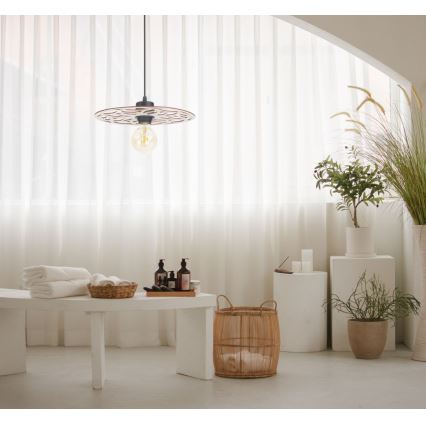 Chandelier on a string FALCO 1xE27/60W/230V d. 30 cm beige
