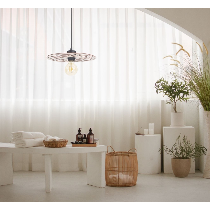 Chandelier on a string FALCO 1xE27/60W/230V d. 30 cm beige