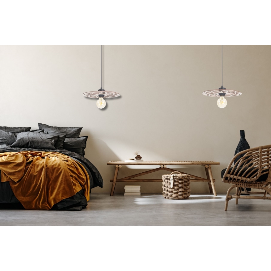 Chandelier on a string FALCO 1xE27/60W/230V d. 30 cm beige
