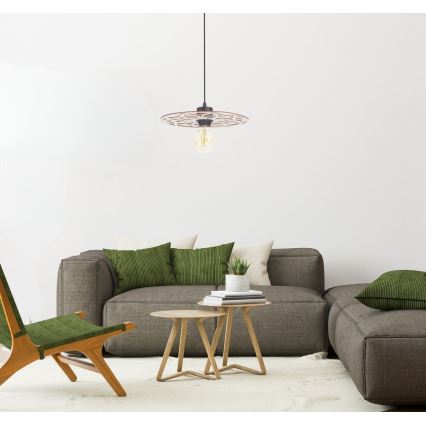 Chandelier on a string FALCO 1xE27/60W/230V d. 30 cm beige