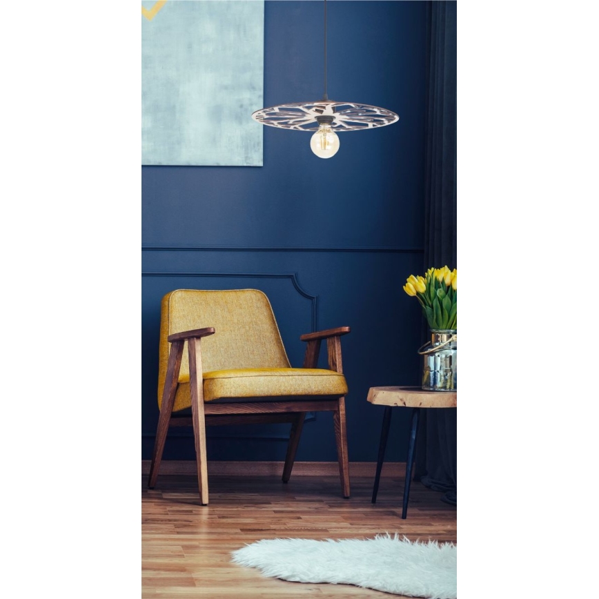 Chandelier on a string FALCO 1xE27/60W/230V d. 30 cm beige