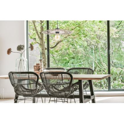 Chandelier on a string FALCO 1xE27/60W/230V d. 40 cm beige
