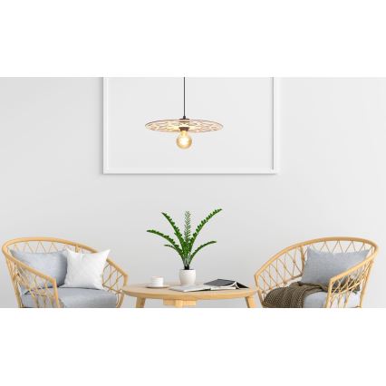 Chandelier on a string FALCO 1xE27/60W/230V d. 40 cm beige