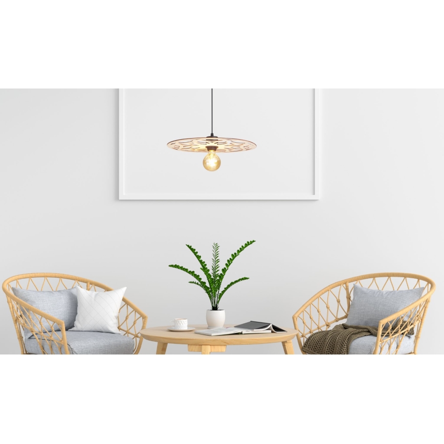 Chandelier on a string FALCO 1xE27/60W/230V d. 40 cm beige