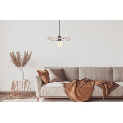 Chandelier on a string FALCO 1xE27/60W/230V d. 40 cm beige