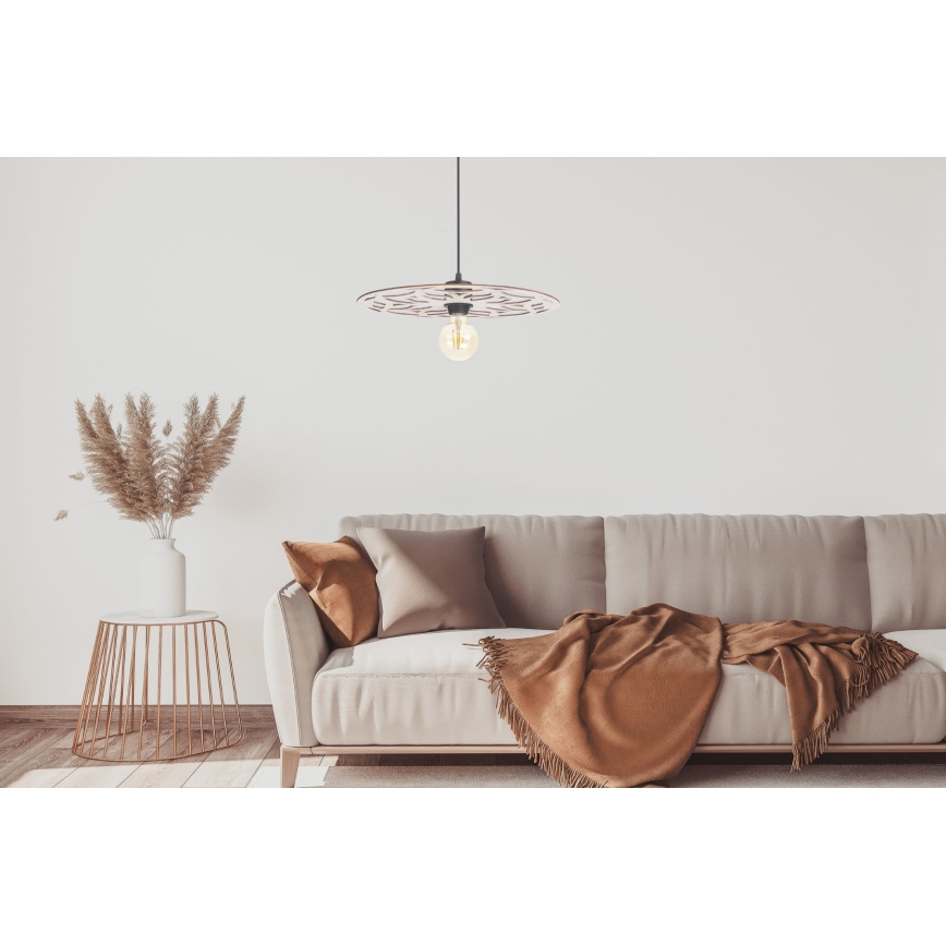 Chandelier on a string FALCO 1xE27/60W/230V d. 40 cm beige
