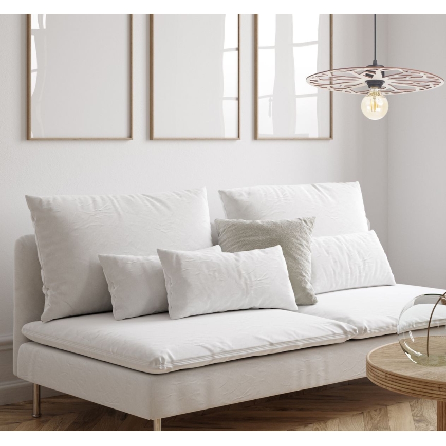 Chandelier on a string FALCO 1xE27/60W/230V d. 40 cm beige