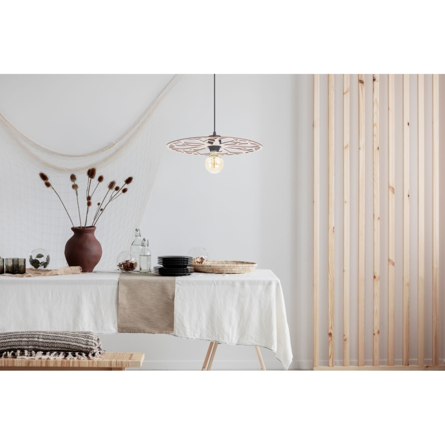Chandelier on a string FALCO 1xE27/60W/230V d. 40 cm beige