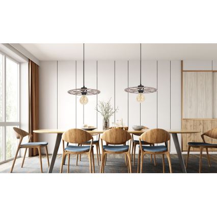 Chandelier on a string FALCO 1xE27/60W/230V d. 40 cm beige