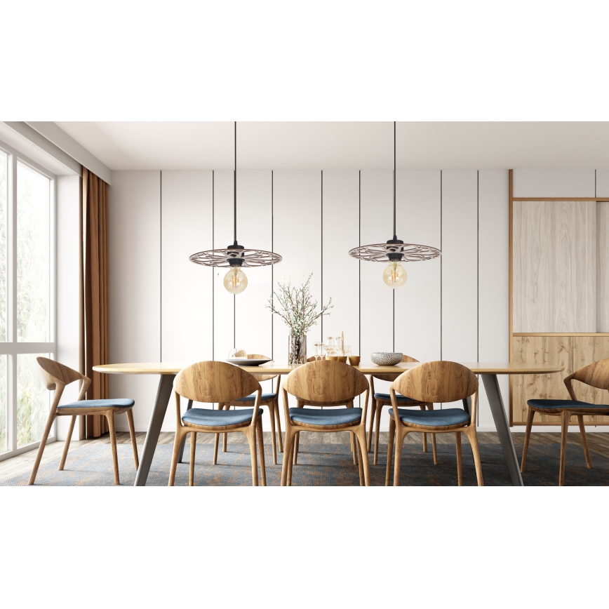 Chandelier on a string FALCO 1xE27/60W/230V d. 40 cm beige