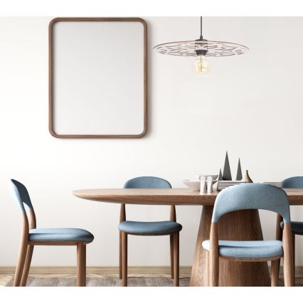 Chandelier on a string FALCO 1xE27/60W/230V d. 40 cm beige