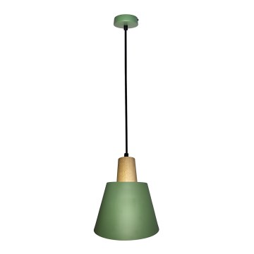 Chandelier on a string FARO 1xE27/40W/230V green/beech