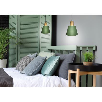 Chandelier on a string FARO 1xE27/40W/230V green/beech