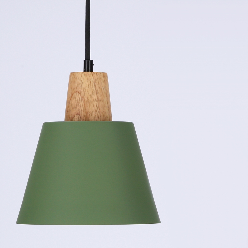 Chandelier on a string FARO 1xE27/40W/230V green/beech