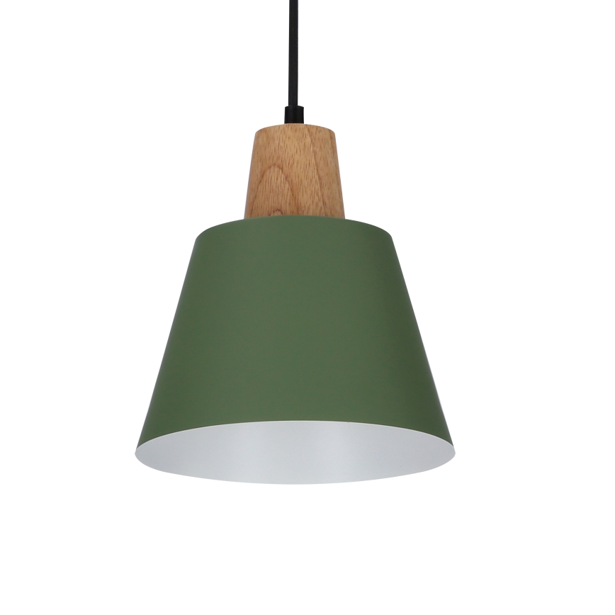 Chandelier on a string FARO 1xE27/40W/230V green/beech