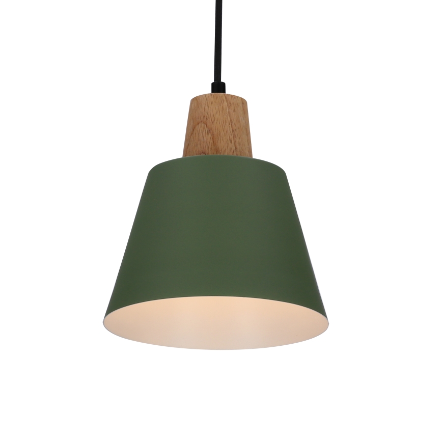 Chandelier on a string FARO 1xE27/40W/230V green/beech