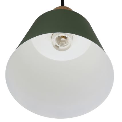 Chandelier on a string FARO 1xE27/40W/230V green/beech