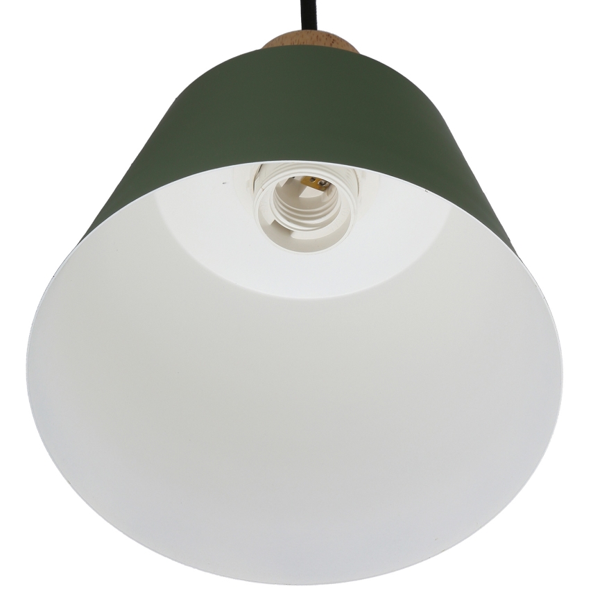Chandelier on a string FARO 1xE27/40W/230V green/beech