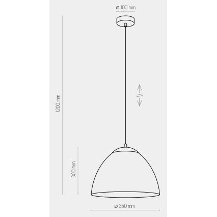 Chandelier on a string FARO 1xE27/60W/230V grey