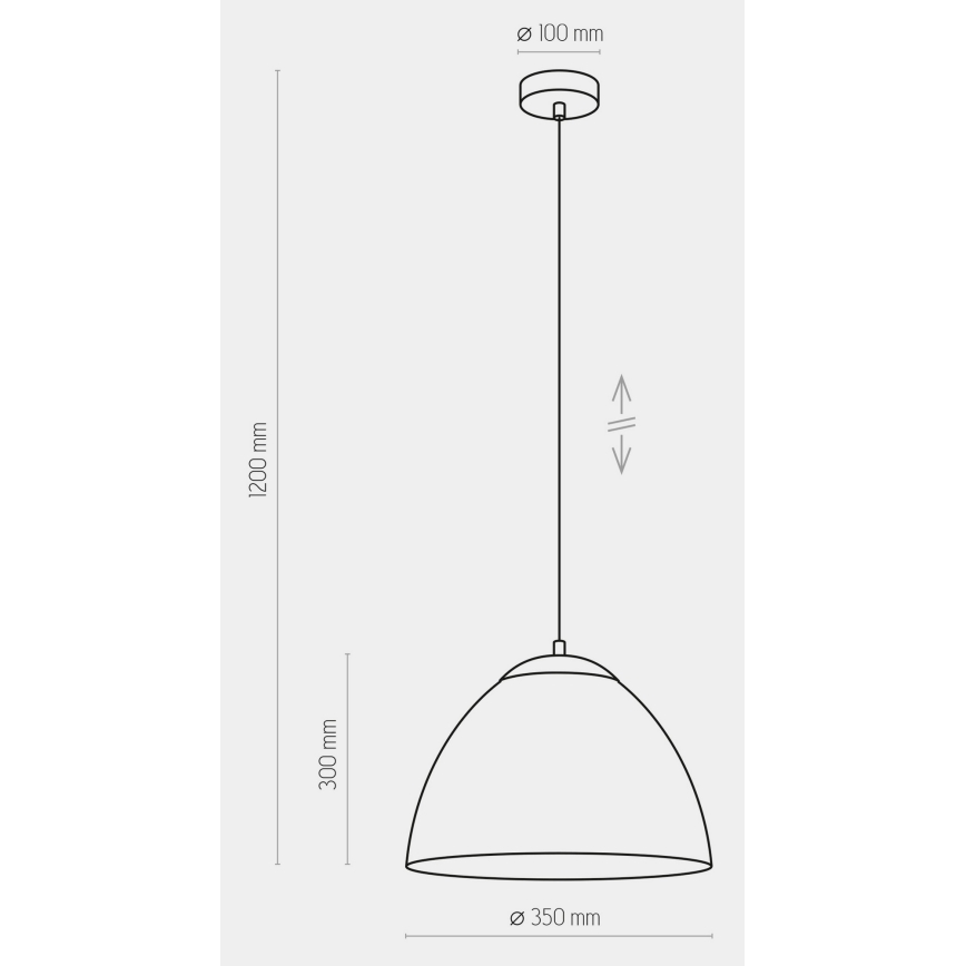Chandelier on a string FARO 1xE27/60W/230V grey